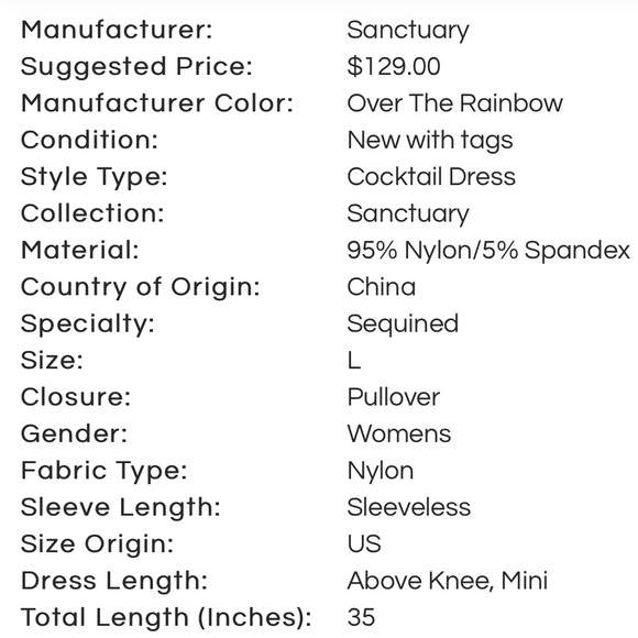 Sanctuary rainbow sequin striped embellished multi cocktail party new with tag - Picture 3 of 14